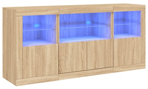Příborník s LED osvětlením dub sonoma 142,5 x 37 x 67 cm 3209067