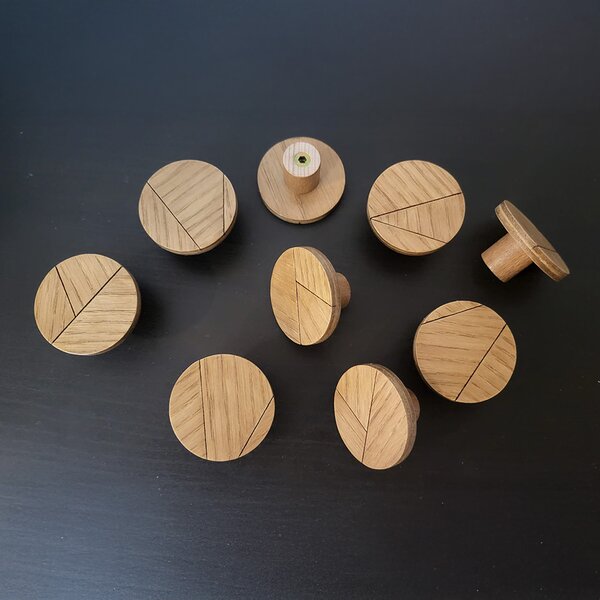 Úchytky BUBLINY GEOMETRY DUB - UNO Motiv B 5 cm