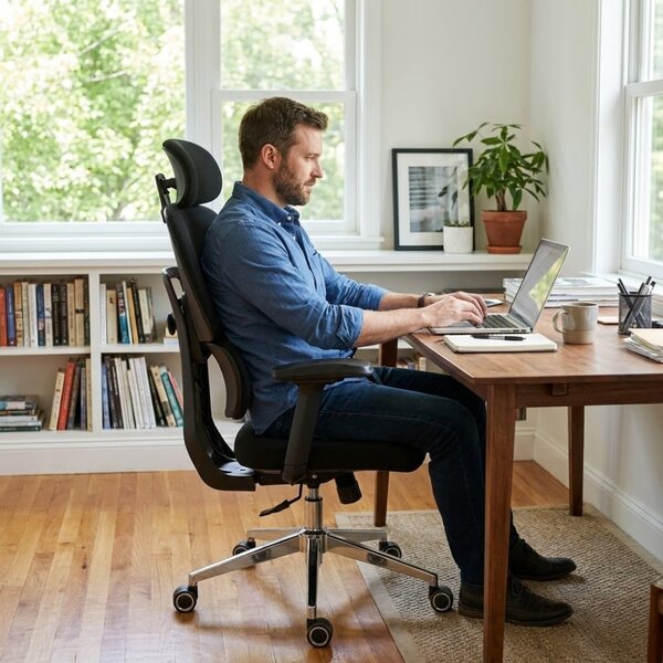 Kancelářská ergonomická židle Neoseat ROBIN — černá, nosnost 150 kg