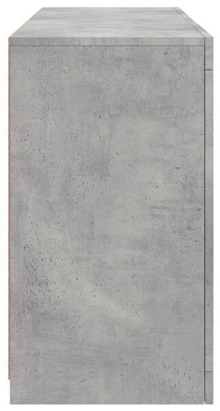 Příborník s LED osvětlením betonově šedý 123 x 37 x 67 cm 3209061