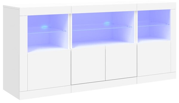 Příborník s LED osvětlením bílý 142,5 x 37 x 67 cm 3209065