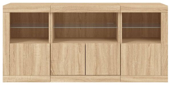 Příborník s LED osvětlením dub sonoma 142,5 x 37 x 67 cm 3209067
