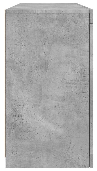 Příborník s LED osvětlením betonově šedý 142,5 x 37 x 67 cm 3209068