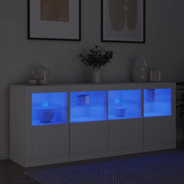 Příborník s LED osvětlením bílý 163 x 37 x 67 cm 3209072