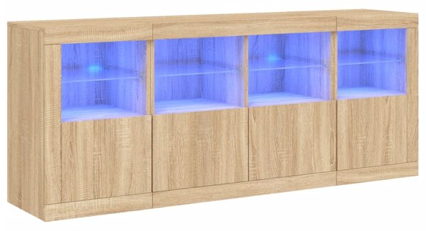 Příborník s LED osvětlením dub sonoma 163 x 37 x 67 cm 3209074