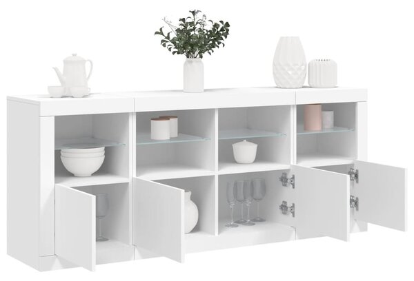 Příborník s LED osvětlením bílý 163 x 37 x 67 cm 3209072
