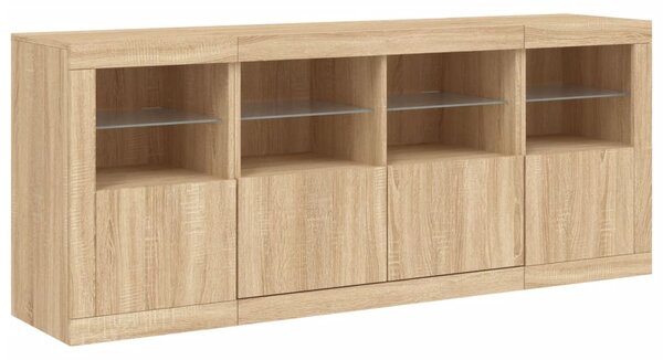 Příborník s LED osvětlením dub sonoma 163 x 37 x 67 cm 3209074