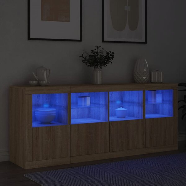 Příborník s LED osvětlením dub sonoma 163 x 37 x 67 cm 3209074
