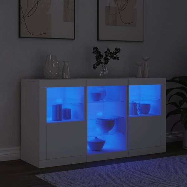 Příborník s LED osvětlením bílý 123 x 37 x 67 cm 3209079