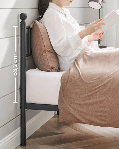 KOVOVÁ POSTEL, 90/190 cm černá Boxxx - Online Only postele, Online Only