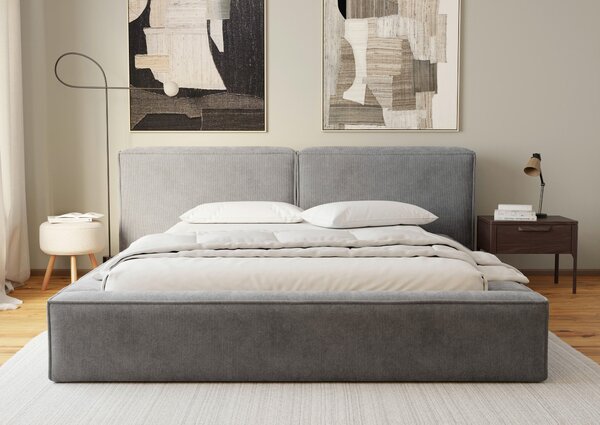 ČALOUNĚNÁ POSTEL, 160/200 cm, antracitová Boxxx - Postele s úložným prostorem, Online Only