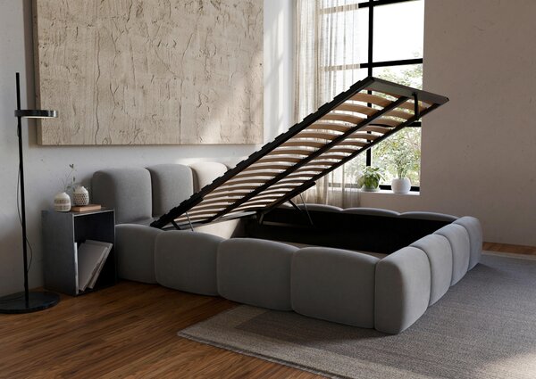 ČALOUNĚNÁ POSTEL, 160/200 cm, tmavě šedá Carryhome - Postele s úložným prostorem