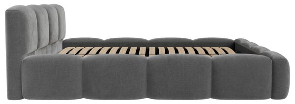 ČALOUNĚNÁ POSTEL, 160/200 cm, tmavě šedá Carryhome - Postele s úložným prostorem