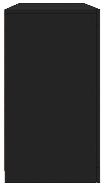 Příborník s LED osvětlením černý 123 x 37 x 67 cm 3209080