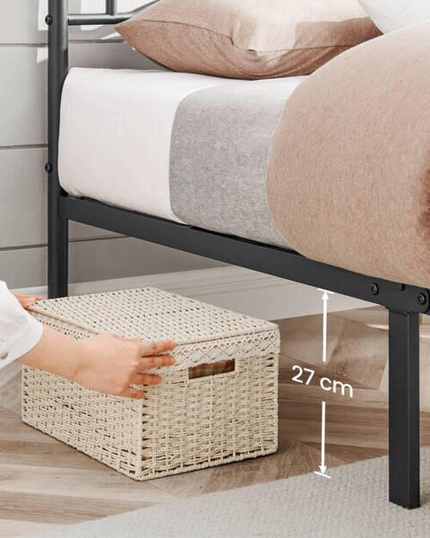 KOVOVÁ POSTEL, 90/190 cm černá Boxxx - Online Only postele, Online Only