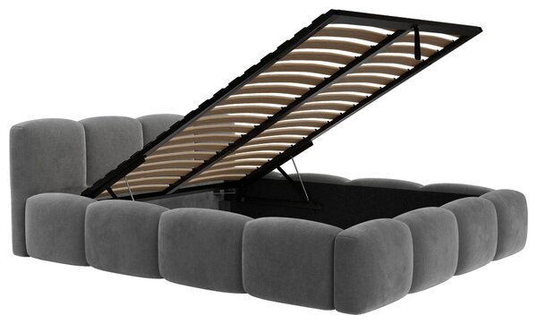ČALOUNĚNÁ POSTEL, 160/200 cm, tmavě šedá Carryhome - Postele s úložným prostorem
