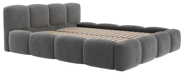 ČALOUNĚNÁ POSTEL, 160/200 cm, tmavě šedá Carryhome - Postele s úložným prostorem