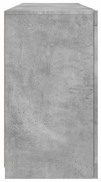Příborník s LED osvětlením betonově šedý 163 x 37 x 67 cm 3209075