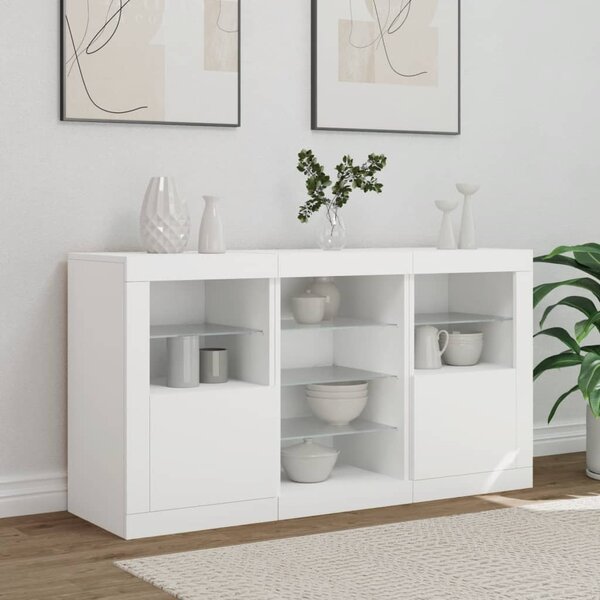 Příborník s LED osvětlením bílý 123 x 37 x 67 cm 3209079