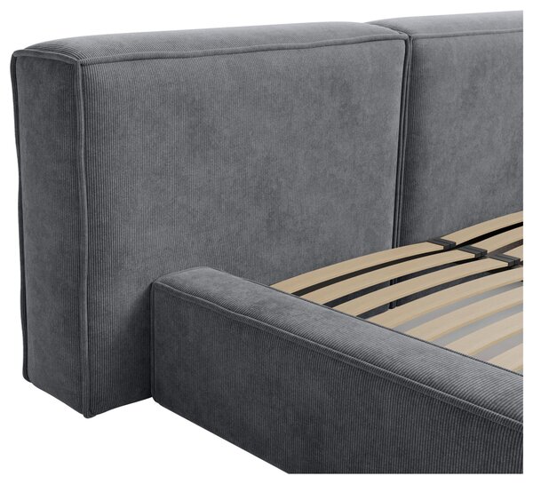 ČALOUNĚNÁ POSTEL, 160/200 cm, antracitová Boxxx - Postele s úložným prostorem, Online Only