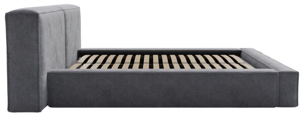 ČALOUNĚNÁ POSTEL, 160/200 cm, antracitová Boxxx - Postele s úložným prostorem, Online Only