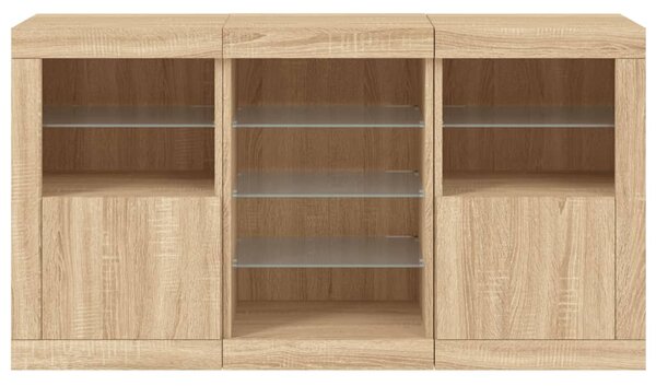Příborník s LED osvětlením dub sonoma 123 x 37 x 67 cm 3209081