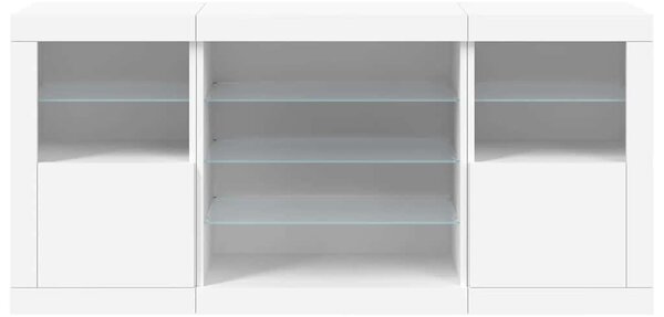 Příborník s LED osvětlením bílý 142,5 x 37 x 67 cm 3209086