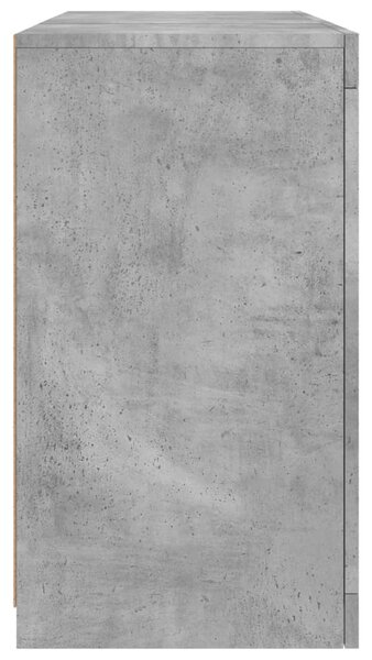 Příborník s LED osvětlením betonově šedý 123 x 37 x 67 cm 3209082