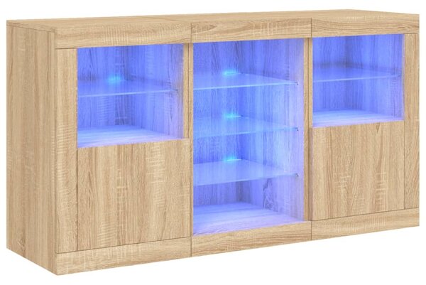 Příborník s LED osvětlením dub sonoma 123 x 37 x 67 cm 3209081