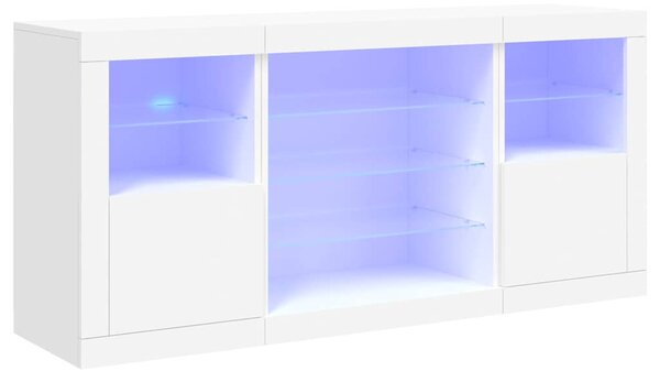 Příborník s LED osvětlením bílý 142,5 x 37 x 67 cm 3209086