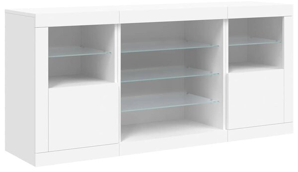 Příborník s LED osvětlením bílý 142,5 x 37 x 67 cm 3209086