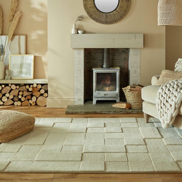 Flair Rugs, Kusový koberec Moderno Checkerboard Natural, 120x170, béžová, ložnice