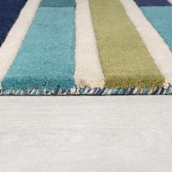 Flair Rugs, Ručně všívaný běhoun Illusion Piano Green/Multi, 60x230, vícebarevná, chodba / předsíň