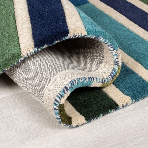 Flair Rugs, Ručně všívaný běhoun Illusion Piano Green/Multi, 60x230, vícebarevná, chodba / předsíň