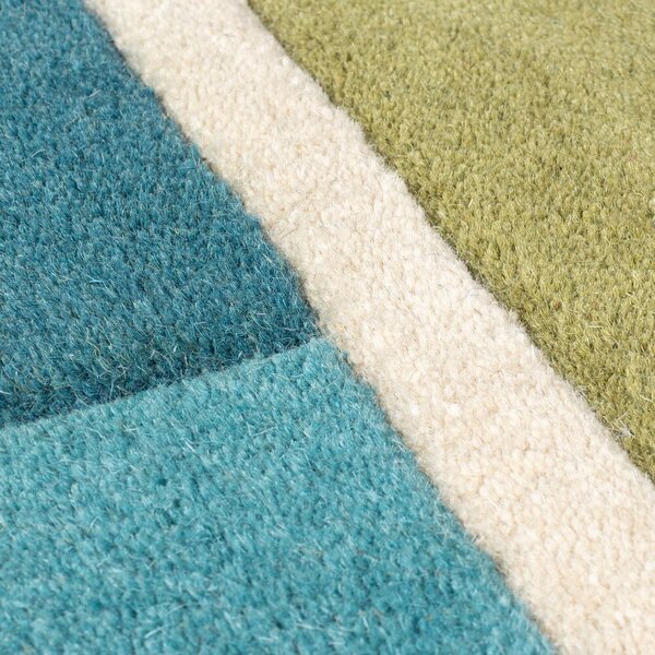 Flair Rugs, Ručně všívaný běhoun Illusion Piano Green/Multi, 60x230, vícebarevná, chodba / předsíň