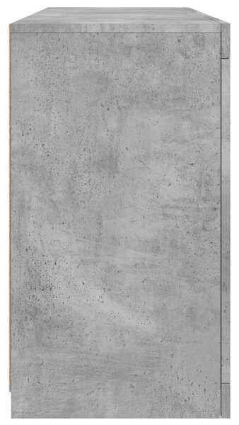 Příborník s LED osvětlením betonově šedý 142,5 x 37 x 67 cm 3209089
