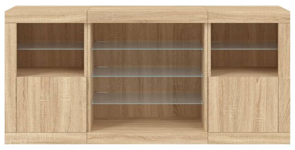 Příborník s LED osvětlením dub sonoma 142,5 x 37 x 67 cm 3209088