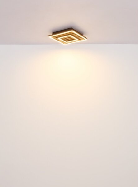 Globo 67345D - LED Stropní svítidlo WOODY LED/18W/230V 3000K 30x30 cm
