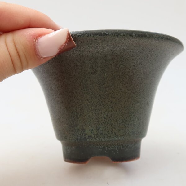 E-bonsai Keramická bonsai miska 10,5 x 10,5 x 7 cm šedá