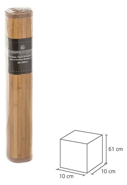 Bambusový koberec běhoun v přírodní barvě 60x200 cm – Casa Selección