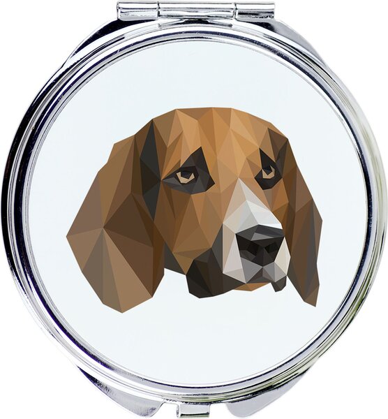 Beagle – Zrcadlo značky Art-Dog s fotografií a geometrickým vzorem