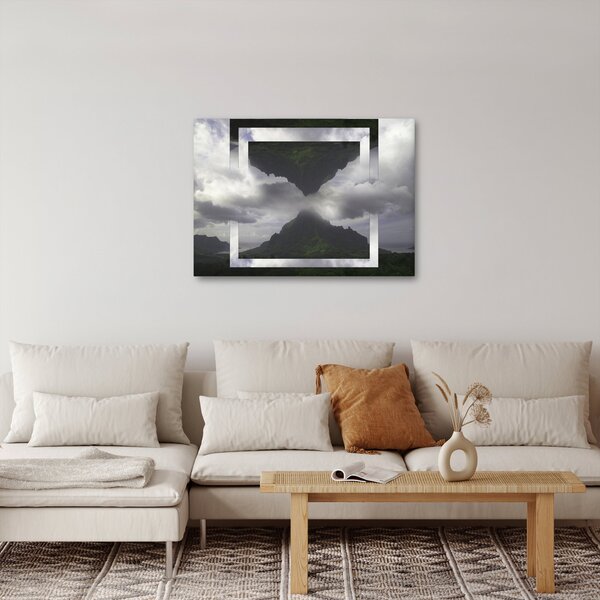 Obraz - Hory na Islandu, geometrická koláž (70x50 cm)