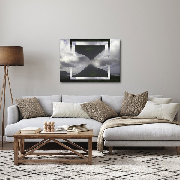 Obraz - Hory na Islandu, geometrická koláž (70x50 cm)
