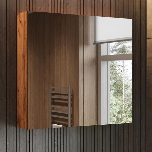 Koupelnová zrcadlová skříňka Vicco Lotta Dub 79.7 x 73.2 cm se 2 dveřmi, Model 58581