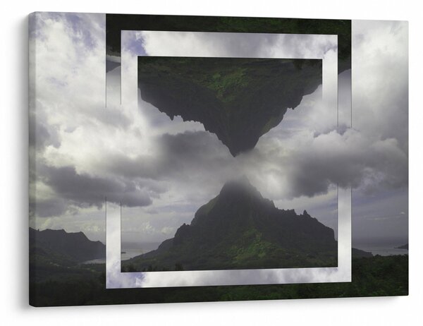 Obraz - Hory na Islandu, geometrická koláž (70x50 cm)