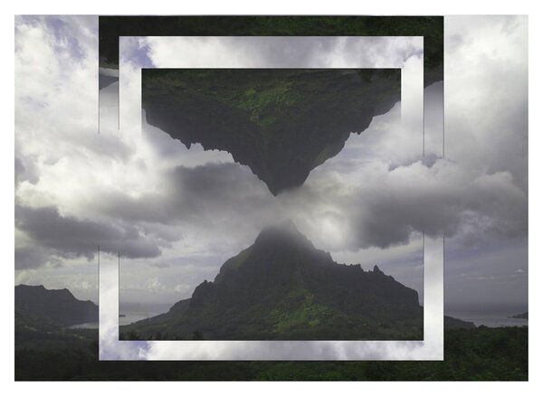 Obraz - Hory na Islandu, geometrická koláž (70x50 cm)