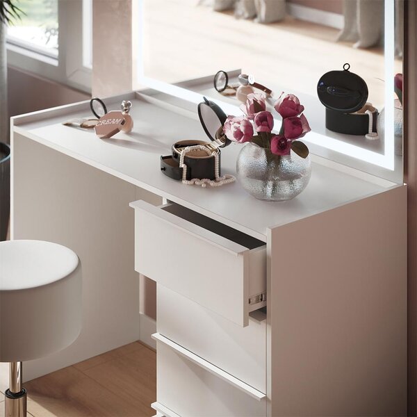 Toaletní stolek Vicco Viktoria Bílá 110 cm 3 díly, Model 59332