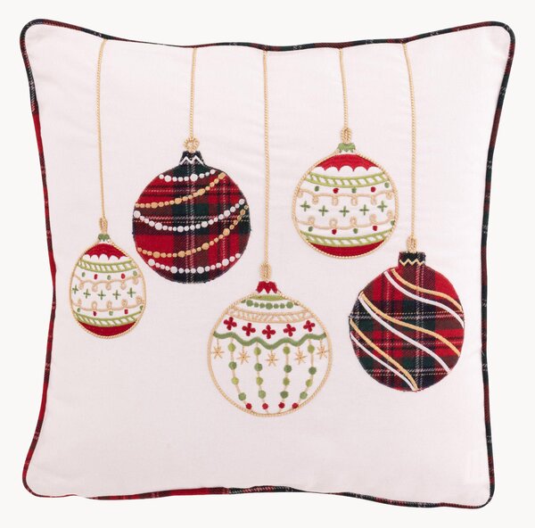 Bavlněný vánoční polštář Christmas Baubles