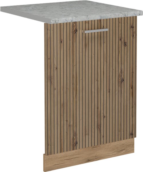 Čelní panel myčky Vicco R-Line Řemeslný dub 60 cm s pracovní deskou, Model 55132
