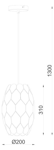 ZÁVĚSNÉ SVÍTIDLO, 20/130 cm Novel - Online Only svítidla, Online Only